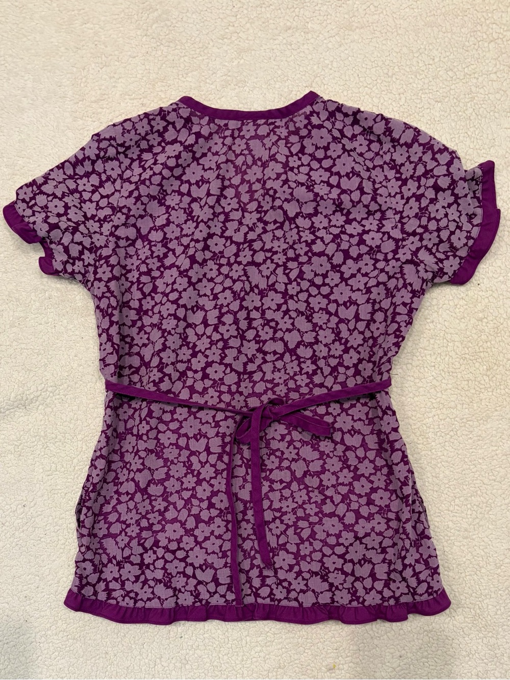 Barco Juniors Purple Floral & Solid Purple Scrub Set (Top & Pants) - Picture 10 of 10